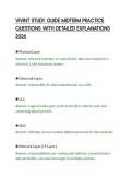 VIVINT STUDY GUIDE MIDTERM PRACTICE&NewLine;QUESTIONS WITH DETAILED EXPLANATIONS&NewLine;2026