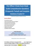 Florida Fire Officer 2 State Test Study Guide Comprehensive Questions &lpar;Frequently Tested&rpar; and Complete Solutions  Graded A&plus;