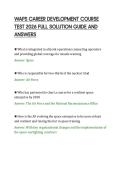 WAPS CAREER DEVELOPMENT COURSE&NewLine;TEST 2026 FULL SOLUTION GUIDE AND&NewLine;ANSWERS