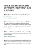 WAPS MILITARY SKILLS AND AIR FORCE&NewLine;DOCTRINE EXAM 2026 COMPLETE Q AND&NewLine;A STUDY PACK