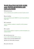 WAPS PRACTICE REVIEW GUIDE&NewLine;2026 TESTED QUESTIONS AND&NewLine;EXPLANATIONS