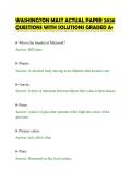 WASHINGTON MAST ACTUAL PAPER 2026&NewLine;QUESTIONS WITH SOLUTIONS GRADED A&plus;
