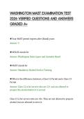 WASHINGTON MAST EXAMINATION TEST&NewLine;2026 VERIFIED QUESTIONS AND ANSWERS&NewLine;GRADED A&plus;