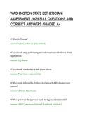 WASHINGTON STATE ESTHETICIAN&NewLine;ASSESSMENT 2026 FULL QUESTIONS AND&NewLine;CORRECT ANSWERS GRADED A&plus;