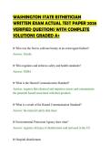 WASHINGTON STATE ESTHETICIAN&NewLine;WRITTEN EXAM ACTUAL TEST PAPER 2026&NewLine;VERIFIED QUESTIONS WITH COMPLETE&NewLine;SOLUTIONS GRADED A&plus;