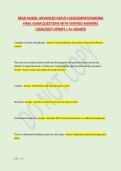 REGIS NU650&colon; ADVANCED HEALTH ASSESSMENT&sol;NURSING &NewLine;FINAL EXAM QUESTIONS WITH VERIFIED ANSWERS &NewLine;&vert;2026&sol;2027 UPDATE &vert; A&plus; GRADED