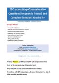 ESO exam sharp Comprehensive Questions &lpar;Frequently Tested&rpar; and Complete Solutions Graded A&plus;
