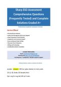 Sharp ESO Assessment Comprehensive Questions &lpar;Frequently Tested&rpar; and Complete Solutions Graded A&plus;