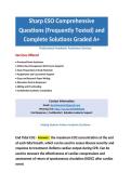 Sharp ESO Comprehensive Questions &lpar;Frequently Tested&rpar; and Complete Solutions Graded  A&plus;