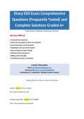 Sharp ESO Exam Comprehensive Questions &lpar;Frequently Tested&rpar; and Complete Solutions Graded A&plus;