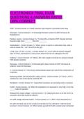 ELECTRONICS FINAL EXAM QUESTIONS & ANSWERS RATED 100&percnt; CORRECT