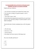WATER DISTRIBUTION QUESTIONS WITH DETAILED &NewLine;VERIFIED AND 100&percnt; ACCURATE ANSWERS