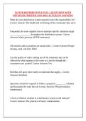 WATER DISTRIBUTION LEVEL 2 QUESTIONS WITH DETAILED VERIFIED AND 100&percnt; ACCURATE ANSWERS