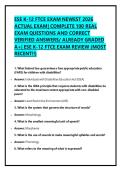 ESE K-12 FTCE EXAM NEWEST 2026 ACTUAL EXAM&vert; COMPLETE 100 REAL EXAM QUESTIONS AND CORRECT VERIFIED ANSWERS&sol; ALREADY GRADED A&plus;&vert; ESE K-12 FTCE EXAM REVIEW &lpar;MOST RECENT&excl;&excl;&rpar;