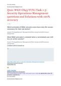Quiz &vert; WGU C845 &vert; VUN1 Task 1-3 &vert;  Security Operations Management &vert; questions and Solutions with 100&percnt; accuracy 