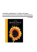 Test Bank Campbell Biology 11th Edition AP&reg; Edition &NewLine;Lisa A&period; Urry&comma; Michael L&period; Cain&comma; Steven A&period; Wasserman&comma; Peter V&period; Minorsky&comma; Jane B&period; Reece &NewLine;11th Edition