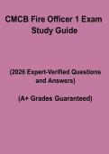 CMCB Fire Officer 1 Exam Study Guide &ndash; Complete Practice Questions&comma; Certification Prep & Review Notes