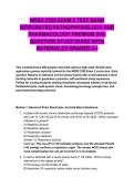 NRSG 2350 EXAM 2 TEST BANK &NewLine;INTEGRATED PATHOPHYSIOLOGY AND &NewLine;PHARMACOLOGY PREMIUM 200&NewLine;QUESTION STUDY GUIDE WITH &NewLine;RATIONALES GRADED A&plus;