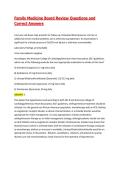  Family Medicine Board Review Questions and Correct Answers