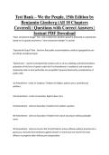 Test Bank &ndash; We the People&comma; 15th Edition by Benjamin Ginsberg &lpar;All 18 Chapters Covered&rpar; &vert; Questions with Correct Answers &vert; Instant PDF Download&NewLine;