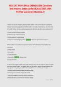 HESI EXIT RN V6 EXAM &lpar;NEW&rpar; All 160 Questions &NewLine;and Answers Latest Updated 2026&sol;2027 100&percnt; &NewLine;Verified Guaranteed Success A&plus;