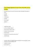 Class D Water Operator License Exam with 100&percnt; correct answers