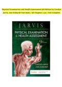 Physical Examination and Health Assessment 9th Edition by Carolyn  &NewLine;Jarvis&comma; Ann Eckhardt Test Bank &sol; All Chapters 1-32 &sol; Full Complete 
