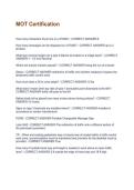 MOT Certification Questions With Correct Solutions&comma; Already Passed&excl;&excl;