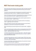 MOT final exam study guide Questions and Answers&lpar;A&plus; Solution guide&rpar;&NewLine;&NewLine; 