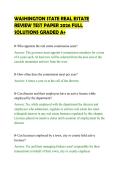 WASHINGTON STATE REAL ESTATE&NewLine;REVIEW TEST PAPER 2026 FULL&NewLine;SOLUTIONS GRADED A&plus;