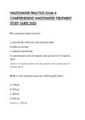 WASTEWATER PRACTICE EXAM 4&NewLine;COMPREHENSIVE WASTEWATER TREATMENT&NewLine;STUDY GUIDE 2026