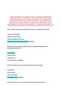 WGU MASTER'S COURSE C706 - SECURE SOFTWARE &NewLine;DESIGN EXAM LATEST 2025&sol;2026 ACTUAL EXAM 400 &NewLine;QUESTIONS AND CORRECT DETAILED ANSWERS WITH &NewLine;RATIONALES &lpar;VERIFIED ANSWERS&rpar; &vert;ALREADY GRADED A&plus;