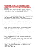 CE SHOP ALABAMA FINAL COURSE EXAM QUESTIONS WITH CORRECT ANSWERS 2026