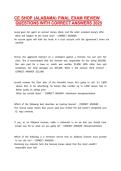 CE SHOP &lpar;ALABAMA&rpar; FINAL EXAM REVIEW QUESTIONS WITH CORRECT ANSWERS 2026