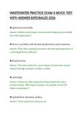 WASTEWATER PRACTICE EXAM 4 MOCK TEST&NewLine;WITH ANSWER RATIONALES 2026