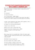 CE SHOP STATE EXAM REVIEW QUESTIONS WITH CORRECT ANSWERS 2026