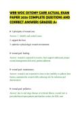 WEB WOC OSTOMY CARE ACTUAL EXAM&NewLine;PAPER 2026 COMPLETE QUESTIONS AND&NewLine;CORRECT ANSWERS GRADED A&plus;