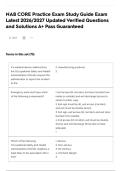 NAB CORE Practice Exam Study Guide Exam Latest 2026&sol;2027 Updated Verified Questions and Solutions A&plus; Pass Guaranteed