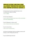 WEB WOC OSTOMY CARE FINAL EXAM&NewLine;2026 NEWEST PREPARATION QUESTIONS&NewLine;WITH VERIFIED RATIONALES GRADED A&plus;
