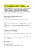 CEA ADVANCED NURSING PRACTICE QUESTIONS WITH CORRECT ANSWERS 2026