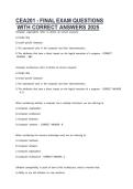 CEA201 - FINAL EXAM QUESTIONS WITH CORRECT ANSWERS 2026