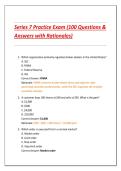 Series 7 Practice Exam &lpar;100 Questions & &NewLine;Answers with Rationales&rpar;