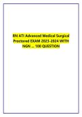 RN ATI Advanced Medical Surgical &NewLine;Proctored EXAM 2023-2024 WITH &NewLine;NGN &period;&period;&period; 100 QUESTION 
