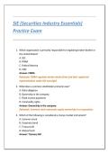 SIE &lpar;Securities Industry Essentials&rpar; &NewLine;Practice Exam