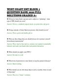 WEST COAST EMT BLOCK 1&NewLine;QUESTION BANK 2026 FULL&NewLine;SOLUTIONS GRADED A&plus;