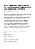 WEST COAST EMT BLOCK 1 STUDY&NewLine;MATERIAL 2026 TESTED QUESTIONS&NewLine;AND ACCURATE SOLUTIONS