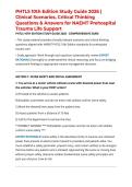 PHTLS 10th Edition Study Guide 2026 &vert; Clinical Scenarios&comma; Critical Thinking Questions & Answers for NAEMT Prehospital Trauma Life Support