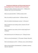 Comprehensive Medication and Pharmacology Review for&NewLine;Nursing Students Exam &num;1 Questions with Correct Answers