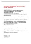 CSE overview Exam Questions and Answers &vert; latest&NewLine;Update &vert; 100&percnt; Correct&period;&NewLine;asthma patient assessment&NewLine;- shortness of breath&sol;dyspnea&semi; pursed-lip breathing&comma; chest tightness&NewLine;- accessory muscle usage&comma; retractions &lpar;especially in children&rpar;&NewLine;- hyperresonant&sol;tymp