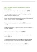CSCI-2333-03 Exam questions and answers Graded A&plus;&NewLine;latest update&NewLine;Adding 0FFh and 05h in an 8-bit register sets the Overflow flag&period; -True&NewLine;The DS regi